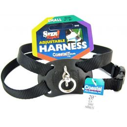 Coastal Pet Size Right Nylon Adjustable Pet Harness Black