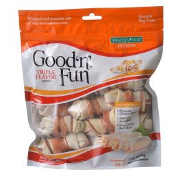 Healthy Hide Good'n' Fun Triple-Flavor Chews Mini Beef Pork and Chicken
