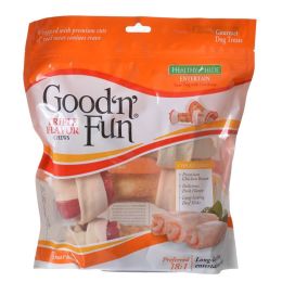 Healthy Hide Good'n' Fun Triple Flavor Chews Beef Pork and Chicken Medium Dog Bones