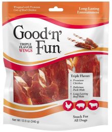 Healthy Hide Good n Fun Triple-Flavor Wings Chicken Pork and Beef Hide